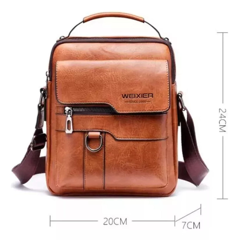 Bolsa de Couro Legítimo Transversal Masculina hypperz